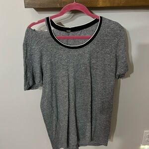 Monrow crewneck athletic and cutout grey